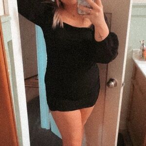 SHEIN Elegant Black Bodycon Dress